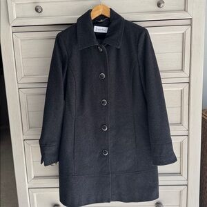 ÑWOT Calvin Klein Charcoal Wool Coat
